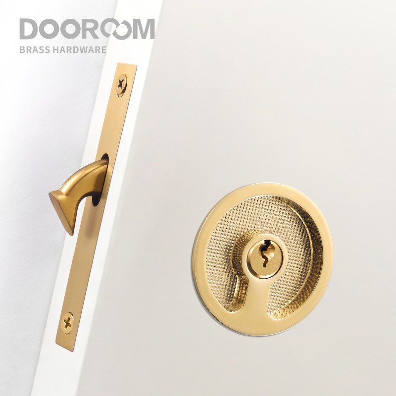 Furniture Sliding Door Hardware - Dooroom ottone porta scorrevole maniglia serratura