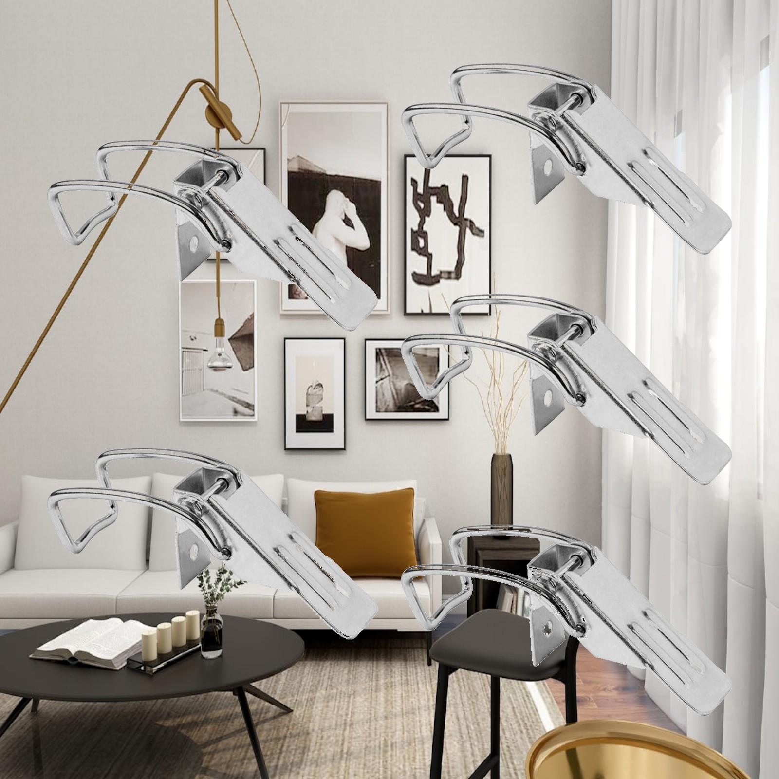 Furniture Hardware Accessories - 5x Chiusura a Scatto in Metallo