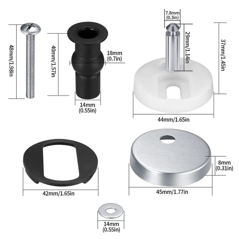 2 Pezzi Cerniere per Sedile WC - Furniture Hardware Screws recensione e prezzo